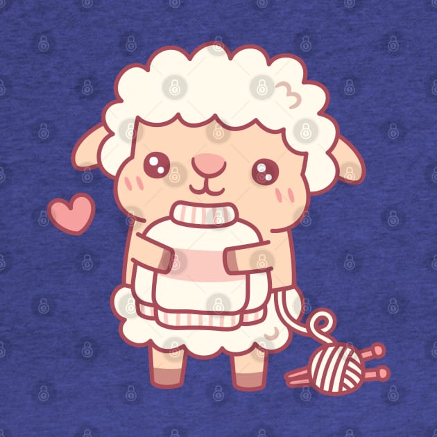 Cute Sheep With Wool Sweater Funny by rustydoodle